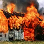 home engulfed in flames