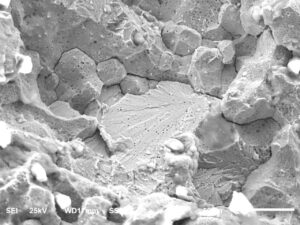Fracture of surface after high pressure